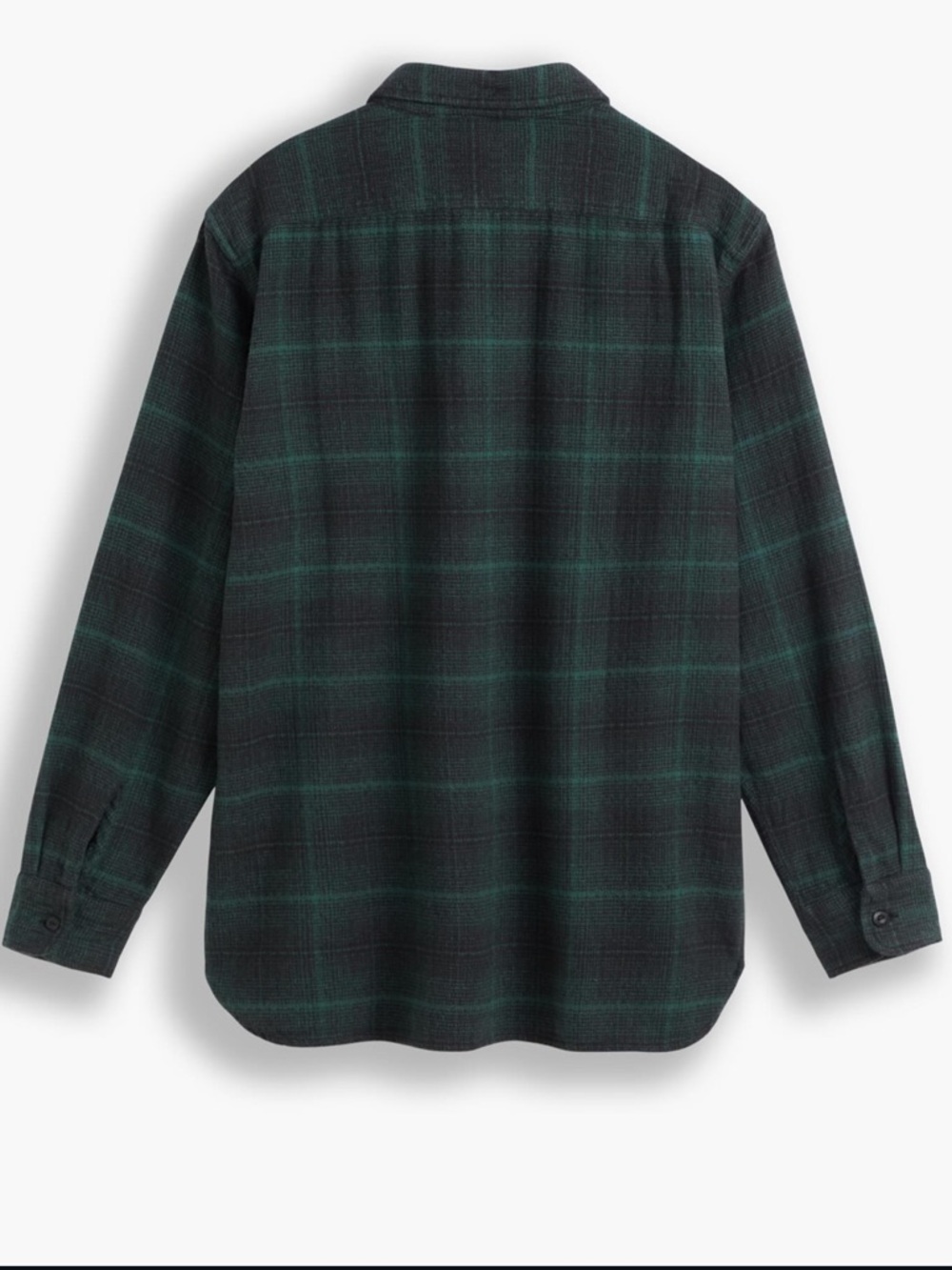 Levi's Dark Green and Black Flannel Plaid Worker Shirt - Picture 2 of 8